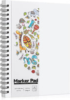 135lb/200gsm Marker Paper Pad, 5×7in Double Sided Bleedproof Marker Sketchbook by Prudiut