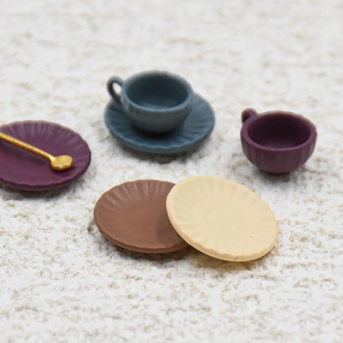 5 Set Dollhouse Miniature Coffee Cups Miniature Dollhouse Accessories 15 Pieces - Image 9