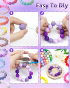 FIVEIZERO 160PCS 15mm Round Silicone Beads, Wear-resistant, Easy-clean - Image 4