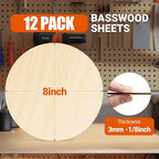 Rowood 12 Pack Round Basswood Sheets, 3mm Basswood - Image 4