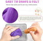 3.53oz Wool Roving: Needle Felting Wool White Roving Wool Felting Supplies Pure - Image 3