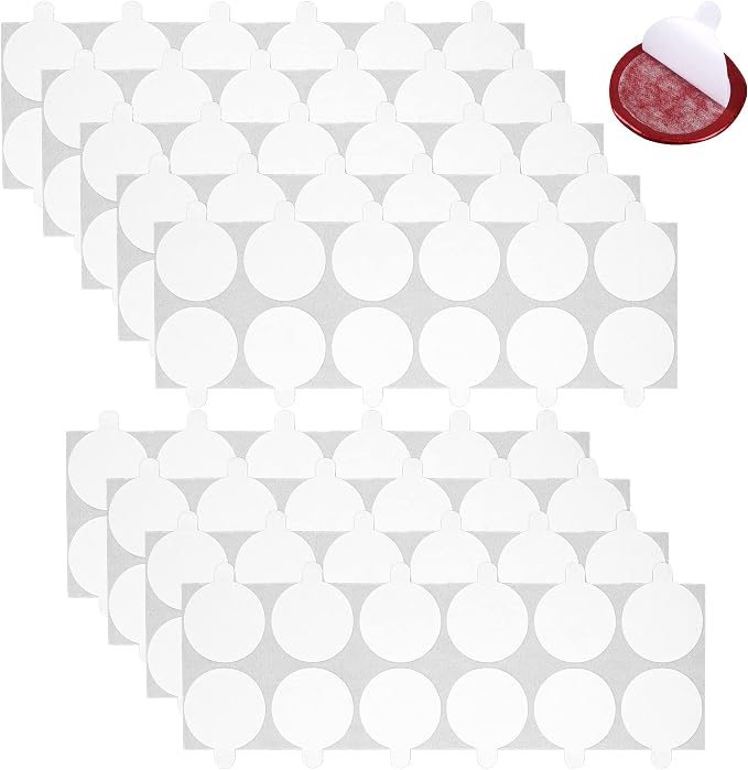 Double Sided Adhesive Dots for Wax Seal, 204 Pieces 1 Inch Stickers Round by LSYGXYZ