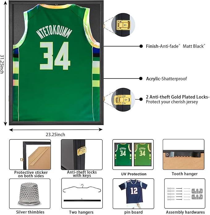 IHEIPYE Jersey Frame Display Case 6 Pack - Image 4