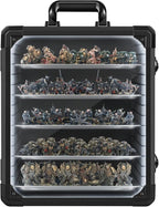 WELIDAY Miniatures Storage Case Miniatures Transport Case Aluminum Alloy Frame by WELIDAY