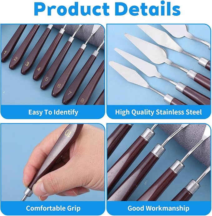 27-Piece Stainless Steel Palette Knife Set - Image 3