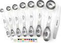 Spring Chef White Stainless Steel Magnetic Measuring Spoons Set of 8 by SpringChef