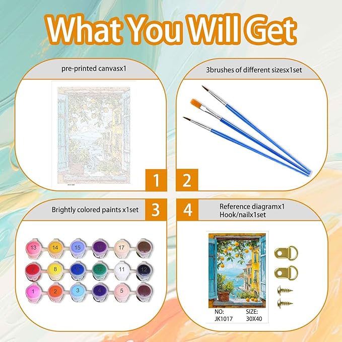 Yunruily Paint by Number Adult Lemon Tree-Adult Paint by Numbers, Paint by - Image 6
