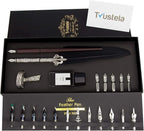 Calligraphy Set for Beginners, Wooden Dip Pen, Feather Quill, 19 Nibs, Ink Set - Image 7