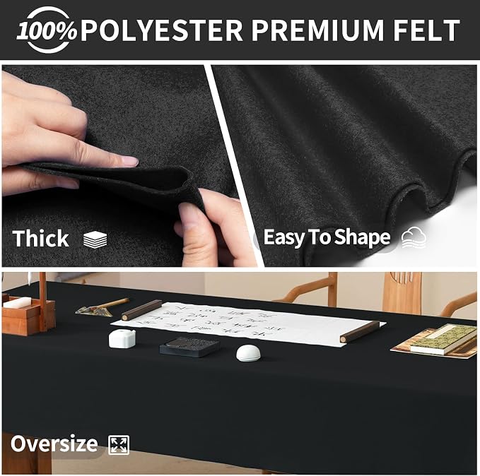 Black Fabric Sheet 36" X 36", 1.4mm Thick Large Soft Durable Flexible Craft - Image 5