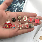 Bulk Gold Enamel Charms for Jewelry Making, Colorful Metal Charms Pendant for - Image 7