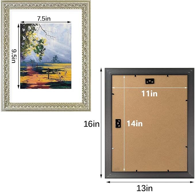 Golden State Art, 11x14 Ornate Finish Photo Frame, - Image 7