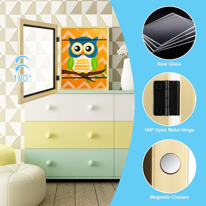 Kids Art Frames, 8.5x11 Front Opening Kids Artwork Frames Changeable, Holds 50 - Image 5