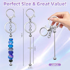 28 Pcs Beadable Keychain Bars - Image 2