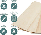 CRAFTIFF Balsa Wood Sheets Unfinished Thin Wood Pieces - Image 6