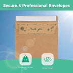 Ohuhu 4x6 Blank Brown Kraft Cards and Self-Seal Envelopes 100 Pack | 4"x6" - Image 8