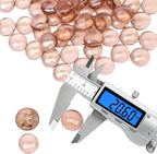 0.5 lb Champagne Glass Beads for Vases, Glass Pebbles, Champagne Flat Glass - Image 2