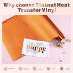 Tintnut Deep Orange Holographic HTV Vinyl Roll, easy cut & weed, stretch - Image 3