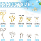 FASHEWELRY Alloy Bowknot Charms Links Golden Bow Tie Connector Charms Metal Bow - Image 5