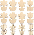 COCHIE DIY 3D Flower Spring Wood Crafts to Paint, Paintable Unfinished Wooden by COCHIE