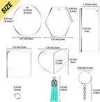251PCS Blank Keychains for Vinyl, Acrylic Blanks Bulk - Image 3