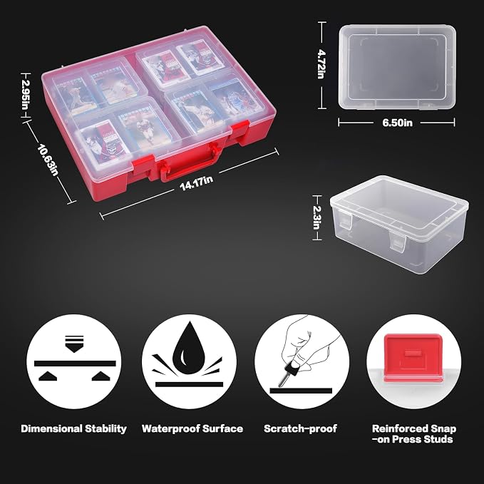 ALCYON 1600+ Trading Card Storage Box, Waterproof Plastic TCG Card Organizer - Image 3