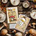 GLOBLELAND Vintage Mushrooms Clear Stamps Retro Texture Silicone Clear Stamp - Image 3