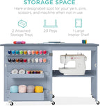 Best Choice Products Folding Sewing Table Multipurpose Craft Station & Side Desk - Image 3