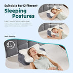 DUMOS Cervical Pillow for Neck and Shoulder, Contour Memory Foam Pillow - Image 7