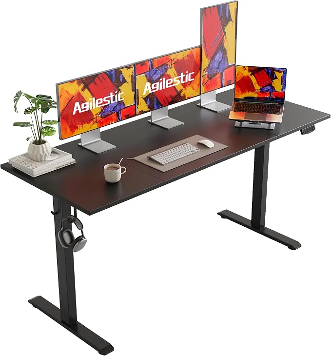 Agilestic Electric Standing Desk, 63 x 24 Inches Height Adjustable Desk by Agilestic