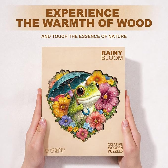 Rainy Bloom Frogs Puzzles Adults Gifts - Image 8