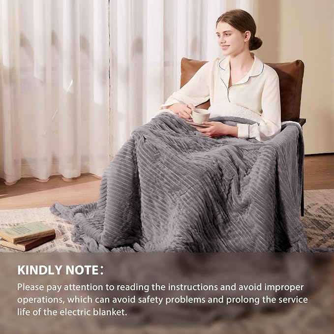 Homemate Electric Heated Blanket Queen Size - Image 6