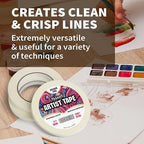 3 Pack White Artist Tape - Image 6
