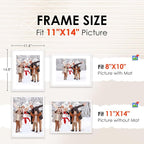 FIXSMITH 11x14 Picture Frame Set of 2, Photo Frame - Image 2