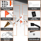 Hot Glue Gun Full Size: DEKOPRO 60/100Watt Dual Temp Hot Glue Gun Kit - Image 2