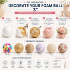 Evershine 50 Pack 3 Inch Craft Foam Ball - Image 5