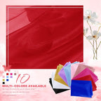 VACVELT Red Sheer Organza Fabric by The Yard 60" Wide | Semi-Transparent - Image 3