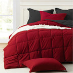Homelike Moment Queen Comforter Set Black, Lightweight Reversible Red by HomelikeMoment