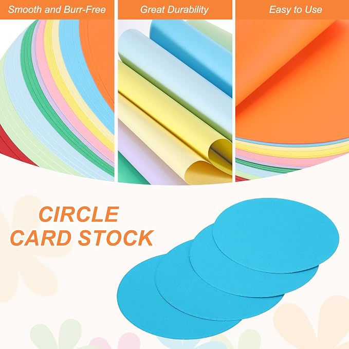 MECCANIXITY 24 Pcs Circle Card Stock, 2 Inch Round Cutouts Paper Thick - Image 3