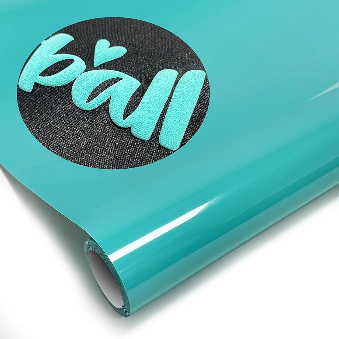 Turquoise Puff Vinyl Heat Transfer by YIWLOER