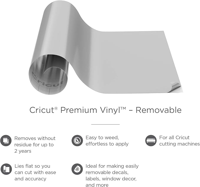 Cricut Premium Removable Vinyl, No-Residue Easy Removal up to 2 Years, - Image 3