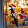 Red Woodpecker Acrylic Suncatcher Stained Glass Effect Window Car Hanging by AVAGAN