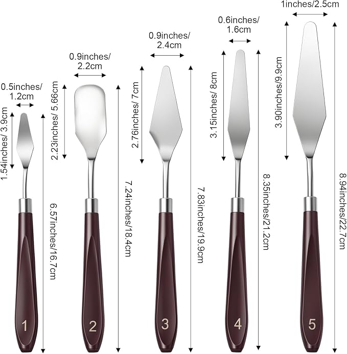 10 PCS Palette Knife, Flexible Stainless Steel Palette Knife Set | Painting - Image 4