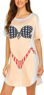 Ekouaer Women's Bikini Shirt Cover Up Short Sleeve Cute Bikini Print Cover-Up - Image 4