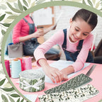Hosuly 40 Pcs Sage Green Floral Fabric Spring Flower Jelly Fabric Quilting - Image 3
