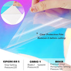 WRAPXPERT Glow in the Dark Permanent Adhesive Vinyl Holographic Iridescent - Image 5