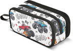 Truck Racing Car Flag Pencil Case Box Boys Girls Large Pencil Pouch Zipper by BOENLE-WELCOMEYOURCOMING