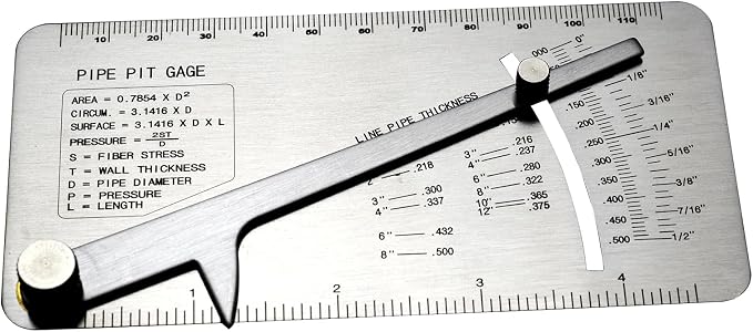 RIVERWELD Pipe Pit Gauge Welding Gage Test Ulnar Welder Inspection | Range is 0 by RIVERWELD