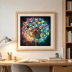 BYGFHLYW Rainbow Heart Dandelion Diamond Painting Kit - Image 4