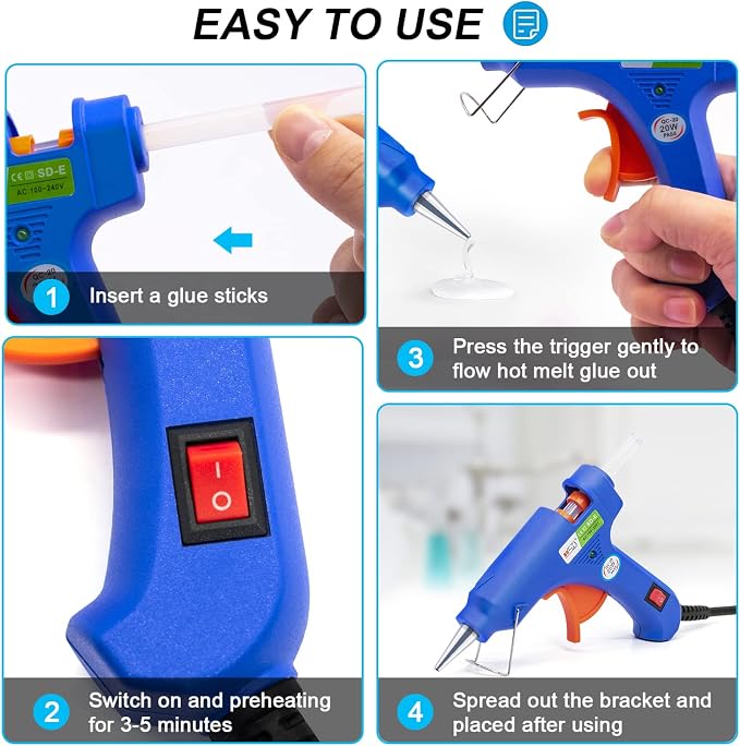 Hot Glue Gun Kit, 40 Glue Sticks - Image 6
