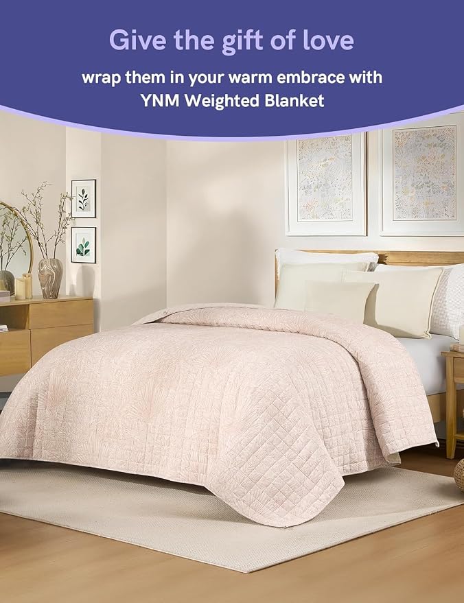 YnM 10lbs Weighted Blanket for Adults, Linen Heavy Bed Throw Blanket - Image 4